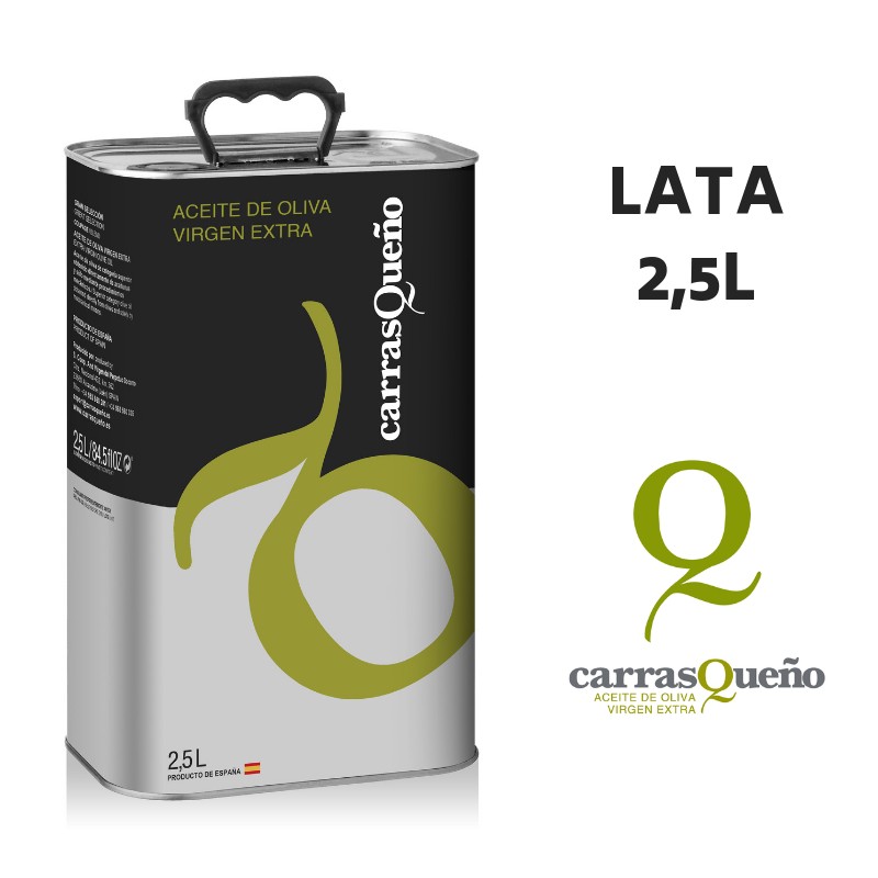 Carrasqueño Aceite de Oliva Virgen Extra - Garrafa 3 litros - 4 unidades  por caja