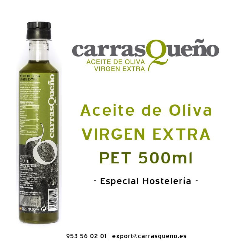 Botella 100% RPET 500ml Aceite Oliva Virgen Extra