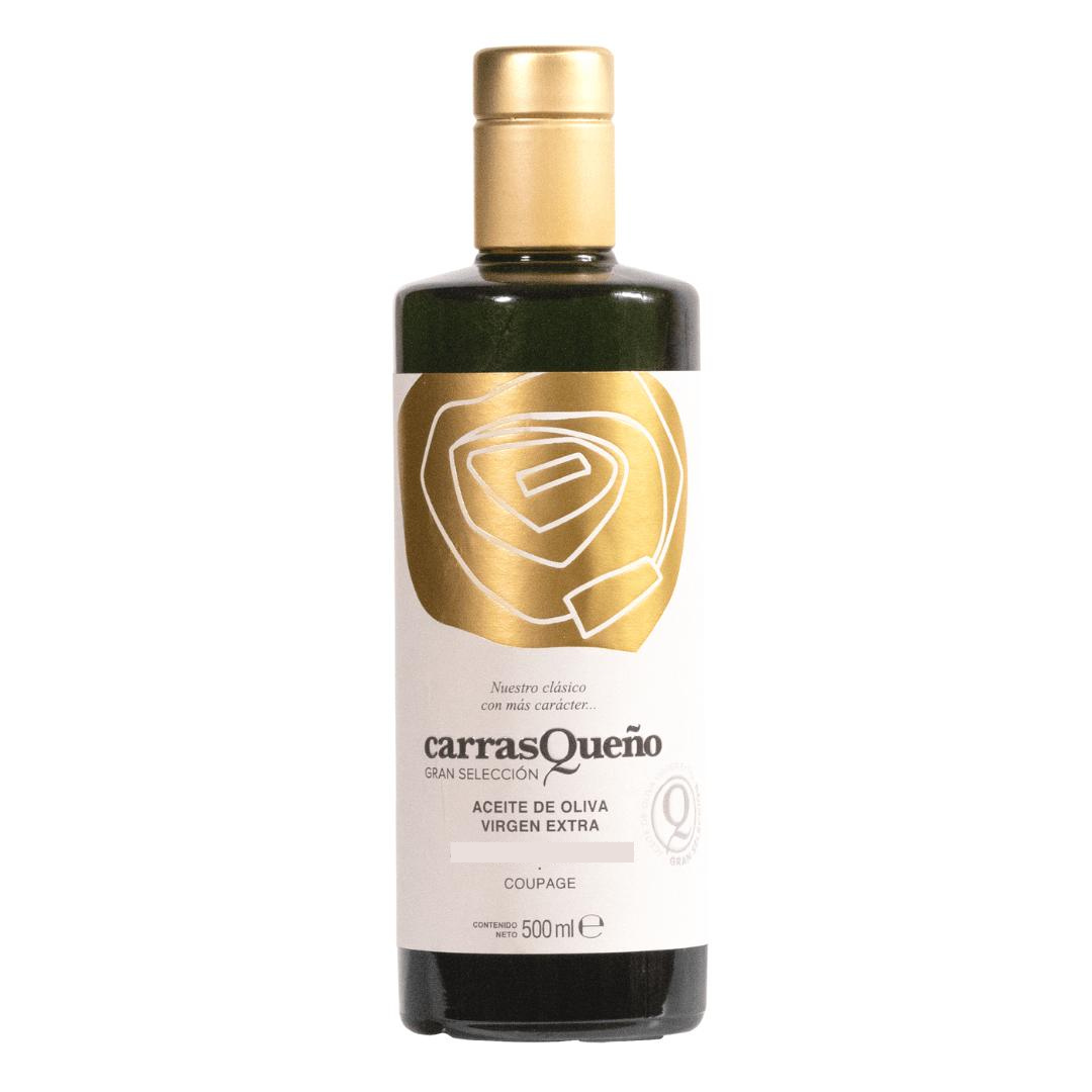 Carrasqueño Aceite de Oliva Virgen Extra - Botella Cristal 250ml - Tapón  Irrellenable - 12 unidades por caja