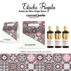 OFERTA 3x2 - Estuche Regalo Especial AOVE Carrasqueño | 3 Botellas 500ml Carrasqueño Gran Selección